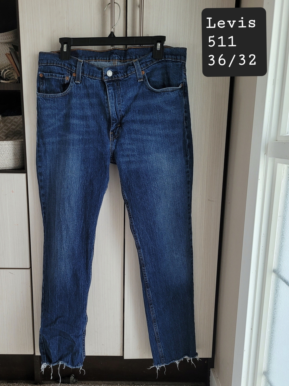 Levi's Slim Straight Jeans in Deep Blue Wash